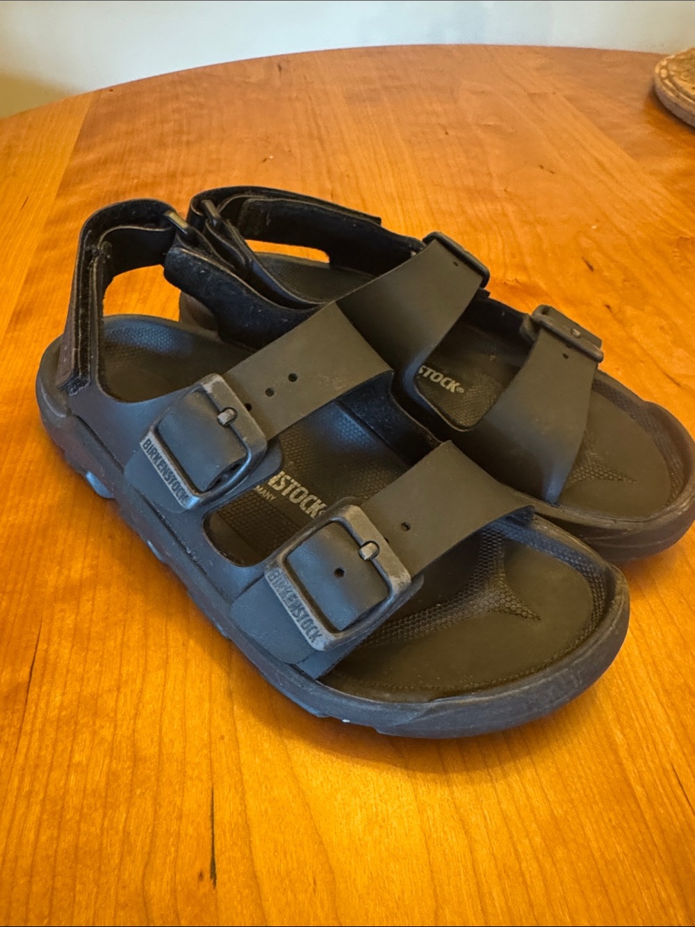 Birkenstock Kids Black Double-Buckle Sport Sandals